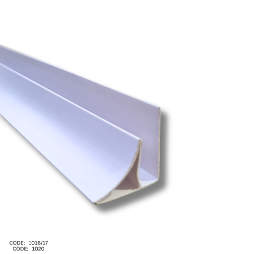 [1017/16] Pvc Ceiling Side Border 19ft White 1020 (1016/1017)