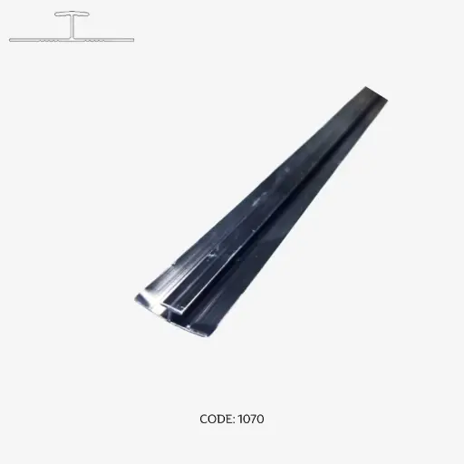 [1070] Aluminum H middle channel 2950mm (9.5ft) Black