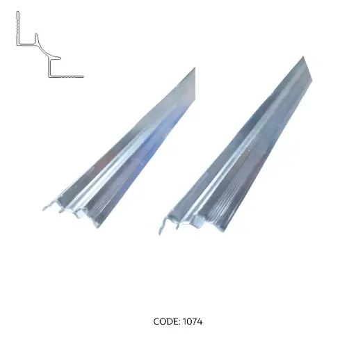 [1074] Aluminum Inner Corner channel 2950mm (9.5ft) Silver