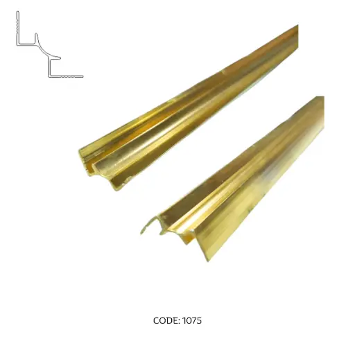 [1075] Aluminum Inner Corner channel 2950mm (9.5ft) Gold