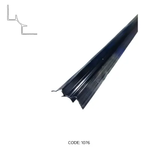 [1076] Aluminum Inner Corner channel 2950mm (9.5ft) Black